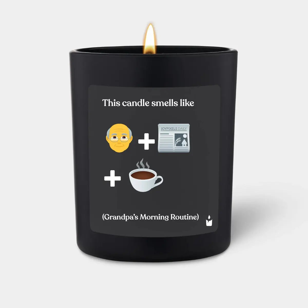 Duftkerze Schwarz Flowery Grandpa's morning routine von ChattyCandles