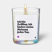 Duftkerze Rainbow Woody Ich bin Zwilling, ich ändere meine Meinung jeden Tag. von ChattyCandles
