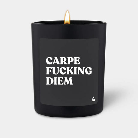 Duftkerze Schwarz Flowery Carpe fucking diem von ChattyCandles