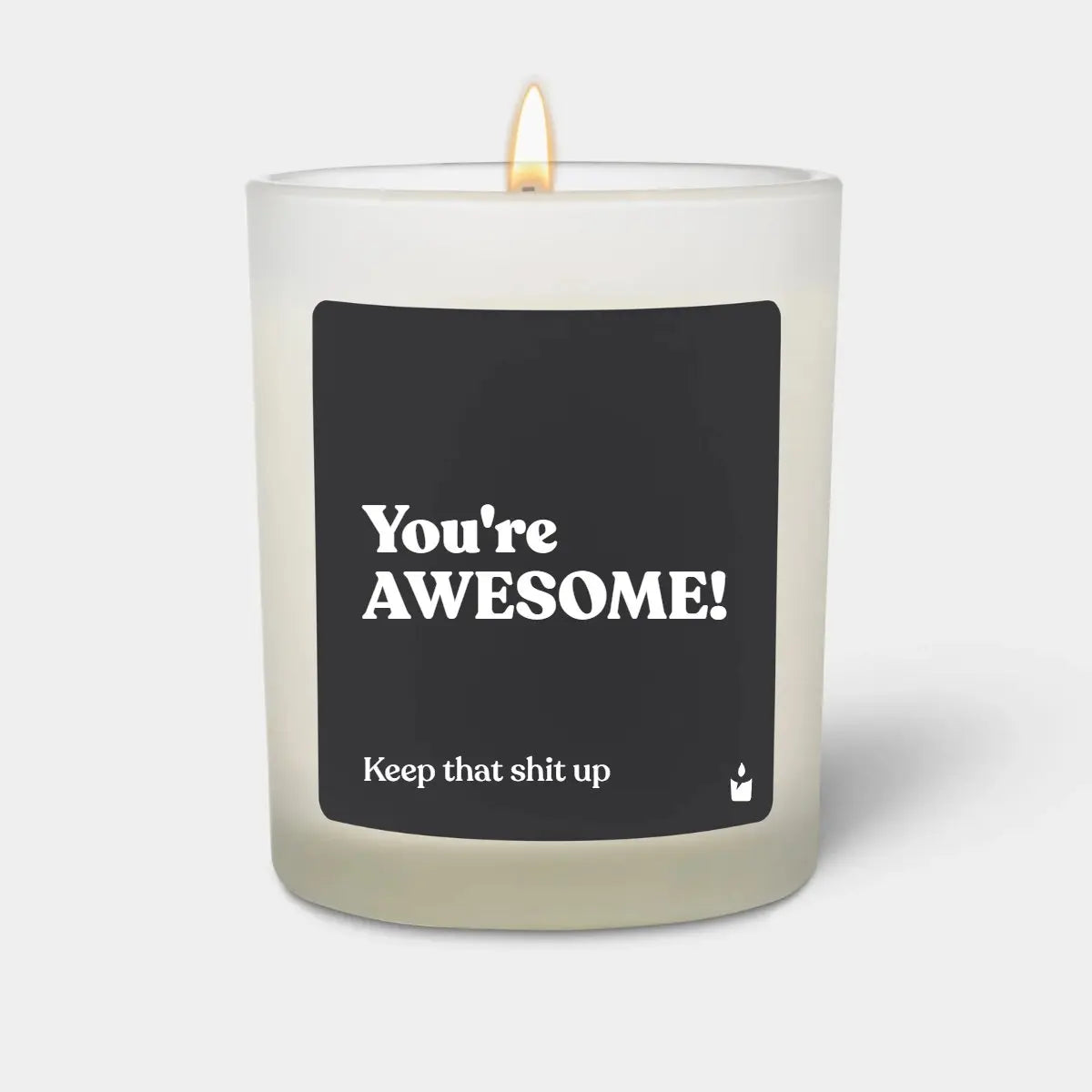 Duftkerze Weiss Flowery You're AWESOME! Keep that shit up von ChattyCandles