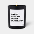 Duftkerze Schwarz Woody Paris London Dubei Dorfkind von ChattyCandles