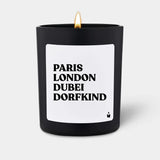 Duftkerze Schwarz Woody Paris London Dubei Dorfkind von ChattyCandles