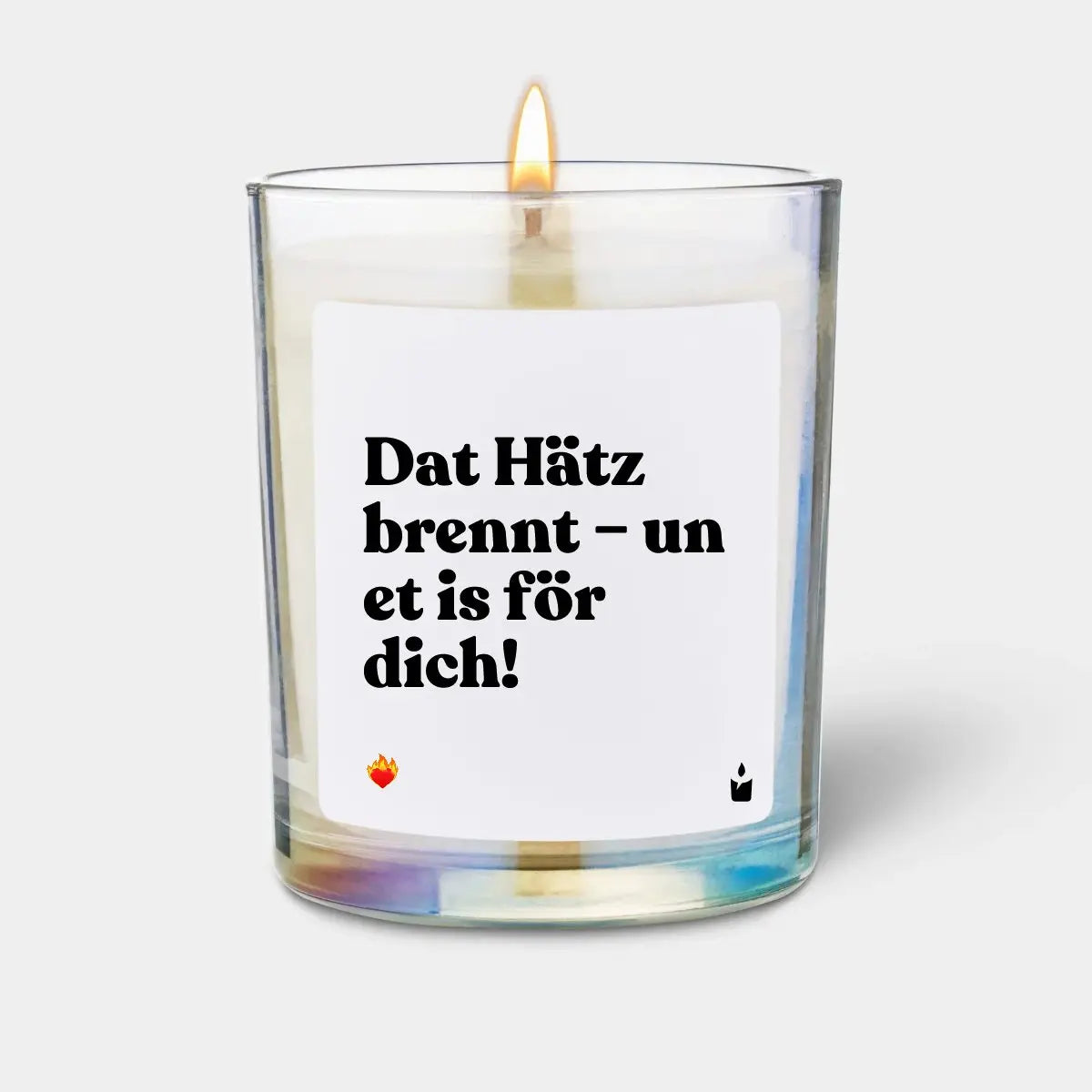 Duftkerze Rainbow Woody Dat Hätz brennt – un et is för dich! von ChattyCandles