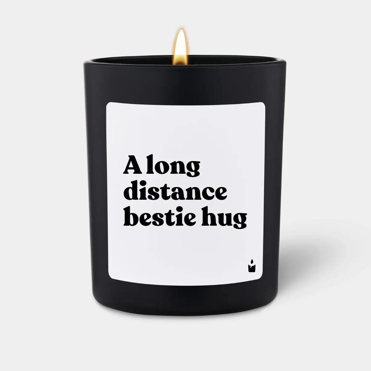 Duftkerze Schwarz Flowery A long distance bestie hug von ChattyCandles