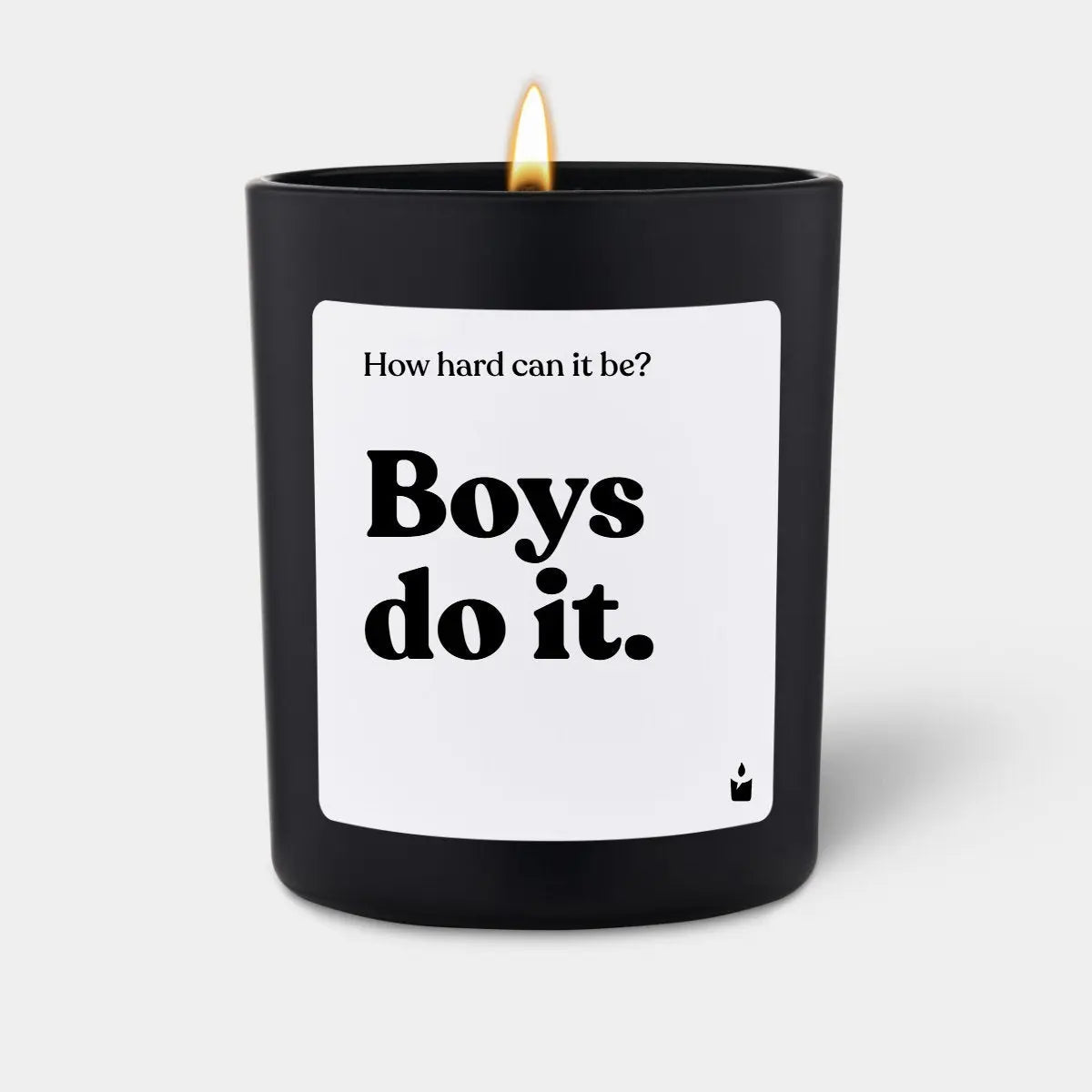 Duftkerze Schwarz Flowery How hard can it be? Boys do it. von ChattyCandles