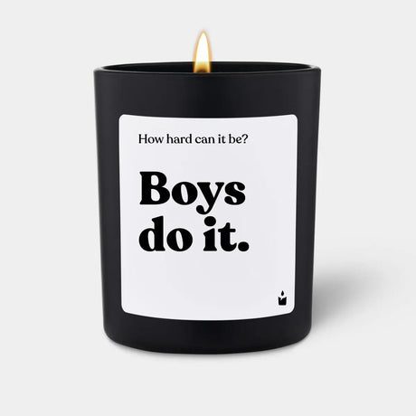 Duftkerze Schwarz Flowery How hard can it be? Boys do it. von ChattyCandles