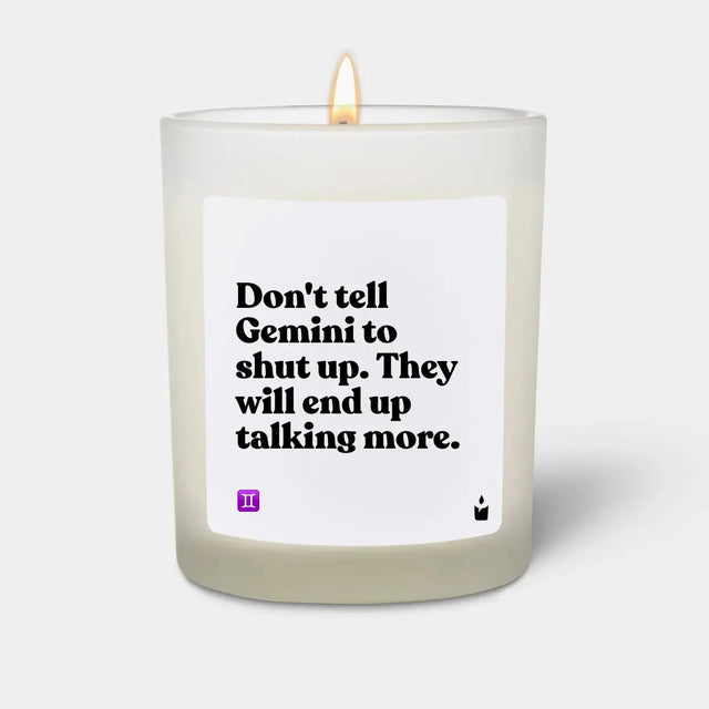 Duftkerze Weiss Woody Don't tell Gemini to shut up. They will end up talking more. von ChattyCandles