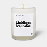 Duftkerze Weiss Woody Du bist meine Lieblingsfreundin! von ChattyCandles