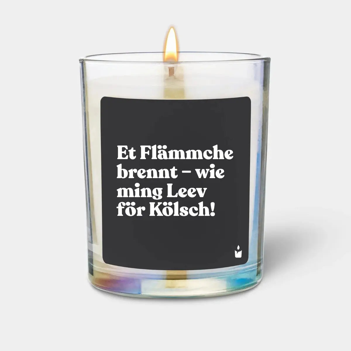 Duftkerze Rainbow Woody Et Flämmche brennt – wie ming Leev för Kölsch! von ChattyCandles