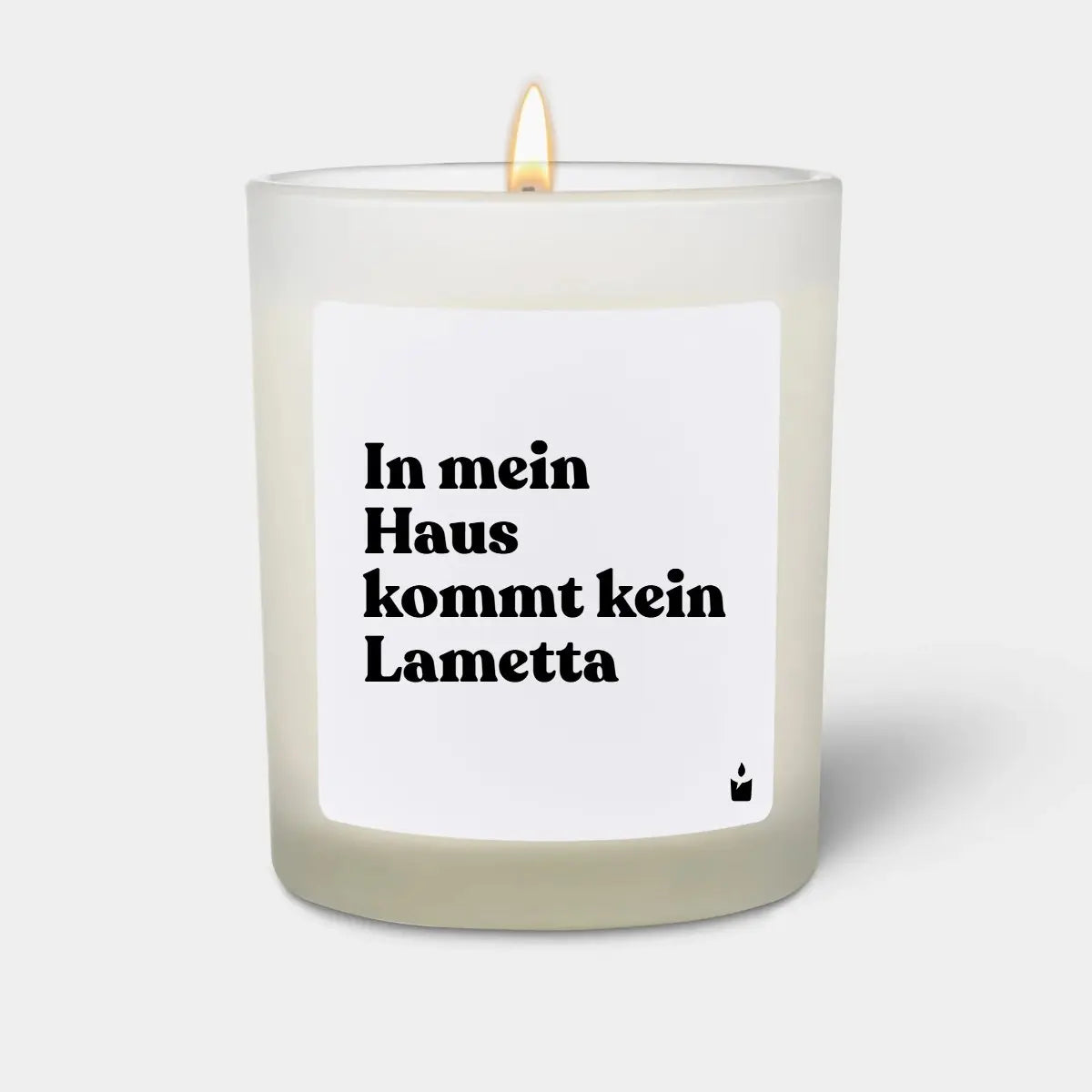 Duftkerze Weiss Woody In mein Haus kommt kein Lametta von ChattyCandles