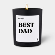 Duftkerze Schwarz Woody second Best Dad von ChattyCandles