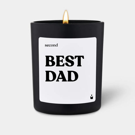 Duftkerze Schwarz Woody second Best Dad von ChattyCandles
