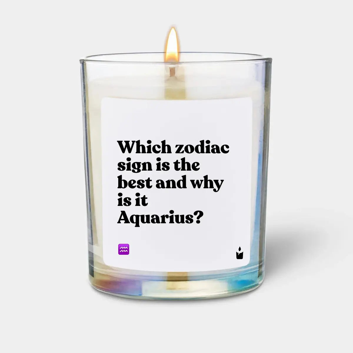 Duftkerze Rainbow Flowery Which zodiac sign is the best and why is it Aquarius? von ChattyCandles