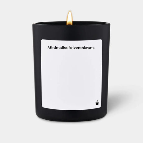 Duftkerze Schwarz Woody Minimalist Adventskranz von ChattyCandles