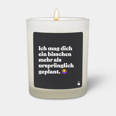 Duftkerze Weiss Flowery Ich mag dich ein bisschen mehr als ursprünglich geplant. von ChattyCandles