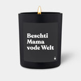 Duftkerze Schwarz Flowery Beschti Mama vode Welt von ChattyCandles