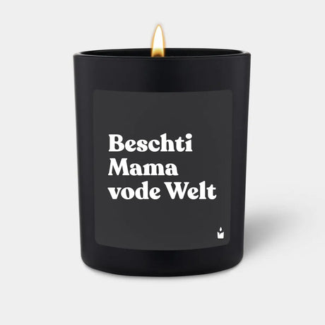Duftkerze Schwarz Flowery Beschti Mama vode Welt von ChattyCandles
