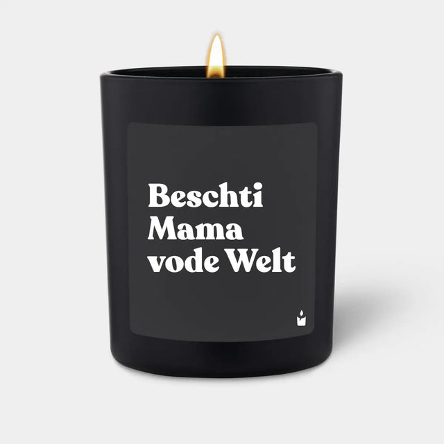 Duftkerze Schwarz Flowery Beschti Mama vode Welt von ChattyCandles