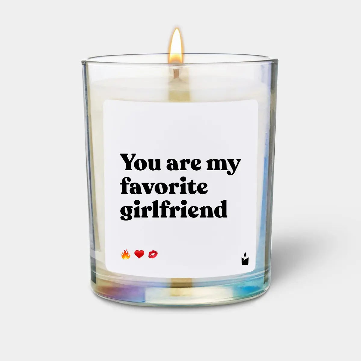Duftkerze Rainbow Flowery You are my favorite girlfriend von ChattyCandles