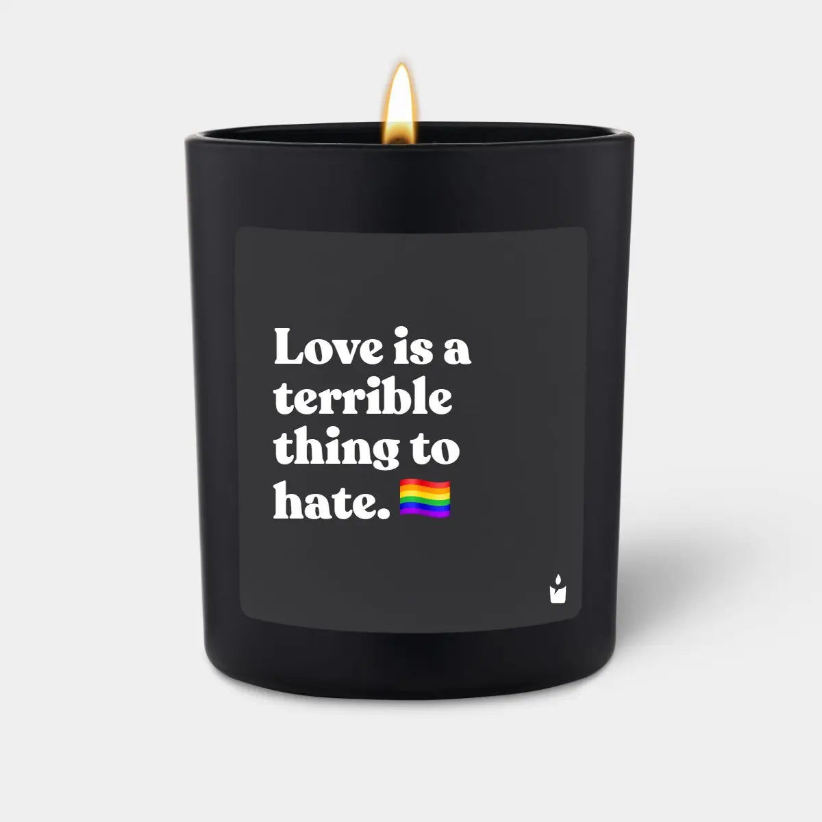 Duftkerze Schwarz Flowery Love is a terrible thing to hate. von ChattyCandles