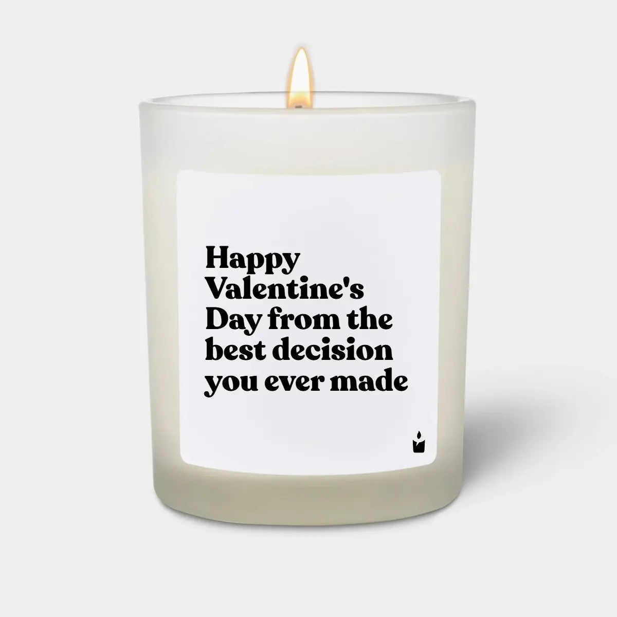 Duftkerze Weiss Flowery Happy Valentine's Day from the best decision you ever made von ChattyCandles
