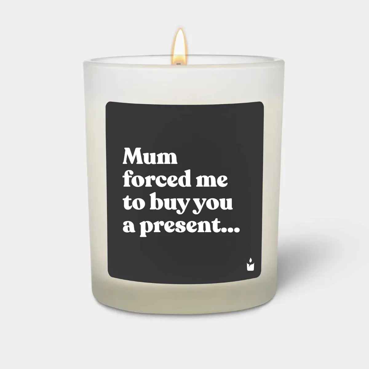 Duftkerze Weiss Woody Mum forced me to buy you a present... von ChattyCandles