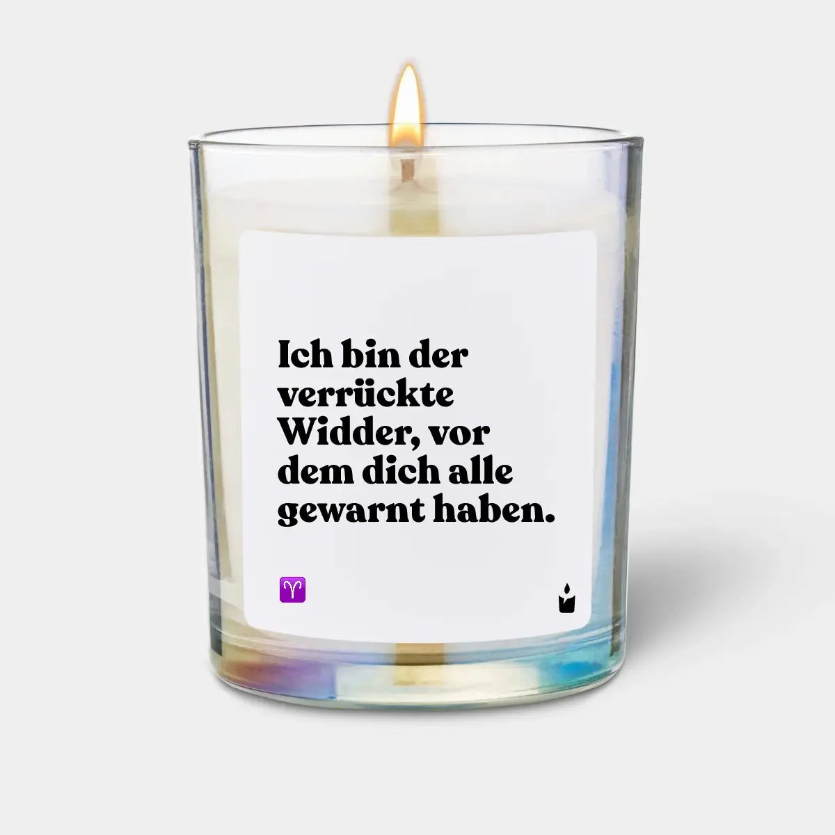 Duftkerze Rainbow Woody Ich bin der verrückte Widder, vor dem dich alle gewarnt haben. von ChattyCandles