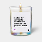 Duftkerze Rainbow Woody Ich bin der verrückte Widder, vor dem dich alle gewarnt haben. von ChattyCandles