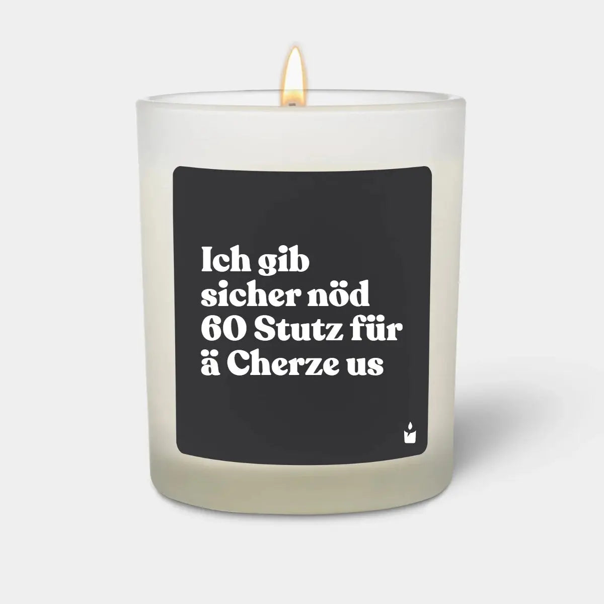 Duftkerze Weiss Woody Ich gib sicher nöd 60 Stutz für ä Cherze us von ChattyCandles