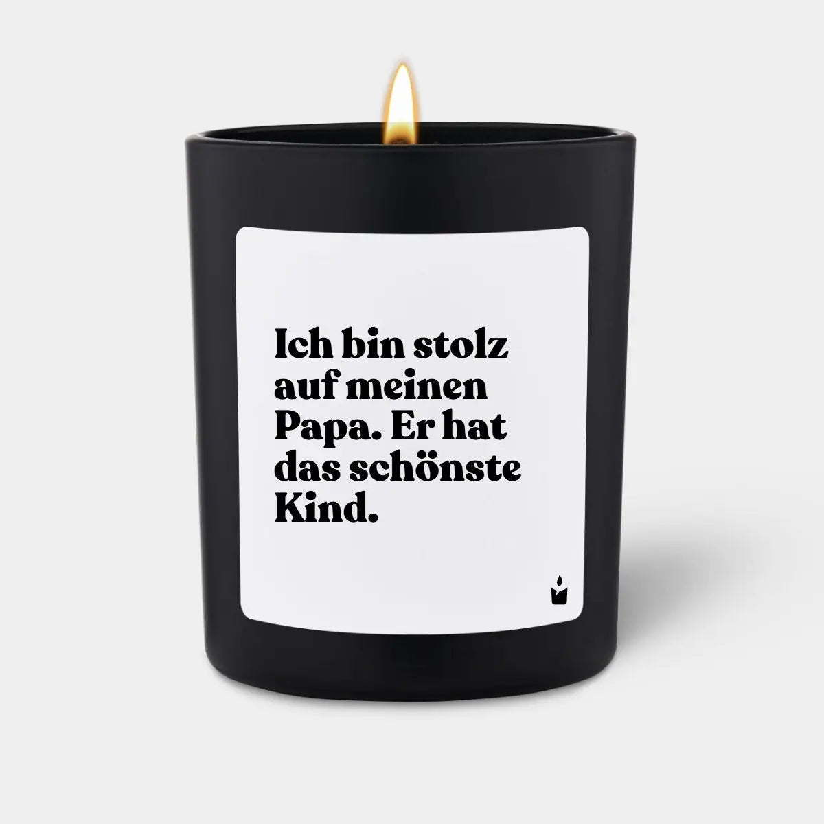 Duftkerze Schwarz Flowery Ich bin stolz auf meinen Papa. Er hat das schönste Kind. von ChattyCandles