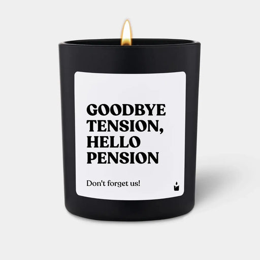 Duftkerze Flowery Goodbye tension, hello pension! von ChattyCandles