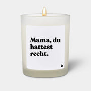 Duftkerze Weiss Woody Mama, du hattest recht. von ChattyCandles