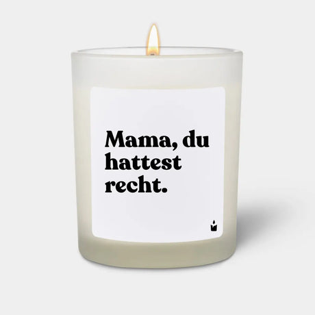 Duftkerze Weiss Woody Mama, du hattest recht. von ChattyCandles