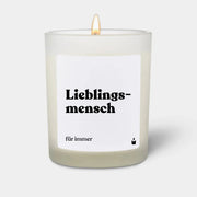Duftkerze Weiss Flowery Lieblingsmensch von ChattyCandles