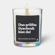 Duftkerze Rainbow Woody Das größte Geschenk bist du! Hier trotzdem eine Kerze. von guteszeug.ch