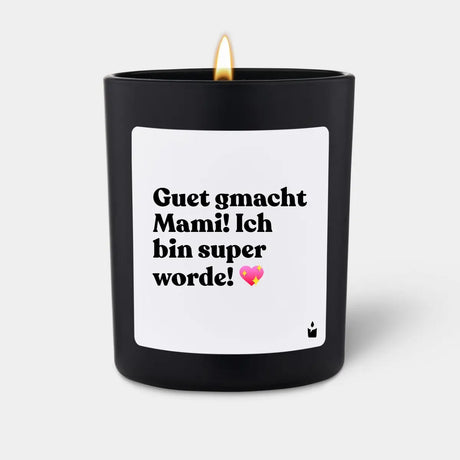 Duftkerze Schwarz Flowery Guet gmacht Mami! Ich bin super worde! von ChattyCandles