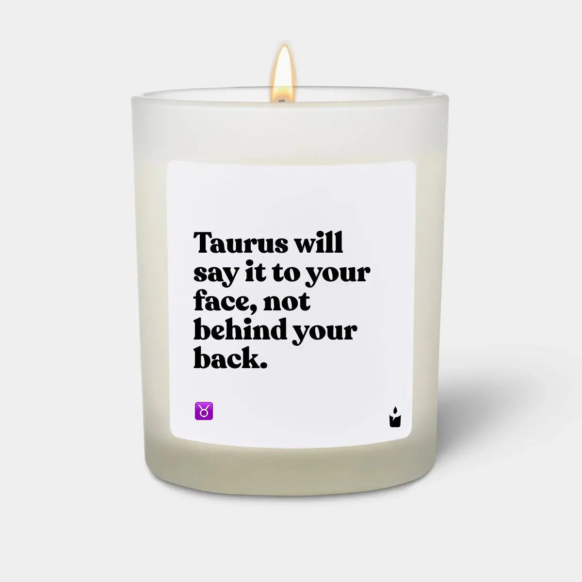 Duftkerze Weiss Woody Taurus will say it to your face, not behind your back. von ChattyCandles