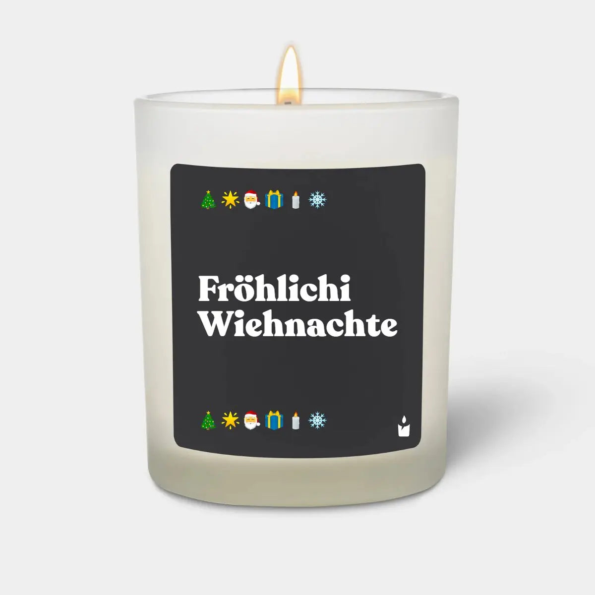 Duftkerze Weiss Woody Fröhlichi Wiehnachte von ChattyCandles