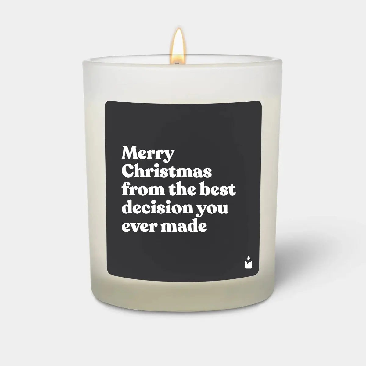 Duftkerze Weiss Woody Merry Christmas from the best decision you ever made von ChattyCandles