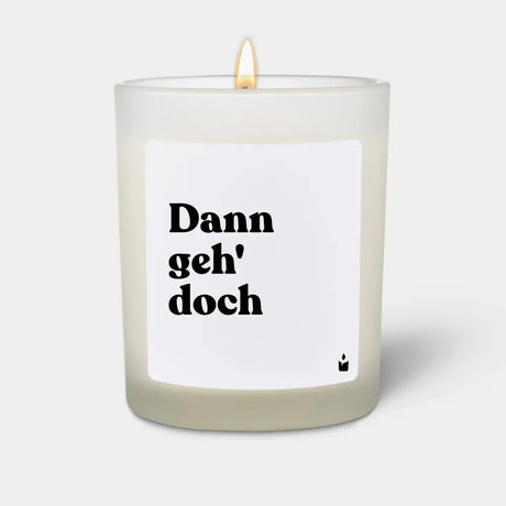 Duftkerze Weiss Woody Dann geh' doch von ChattyCandles