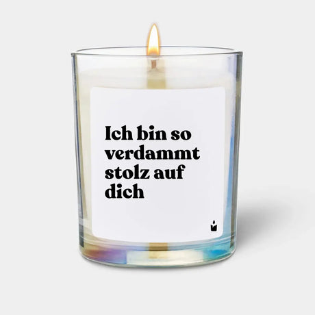 Duftkerze Rainbow Woody Ich bin so verdammt stolz auf dich von ChattyCandles
