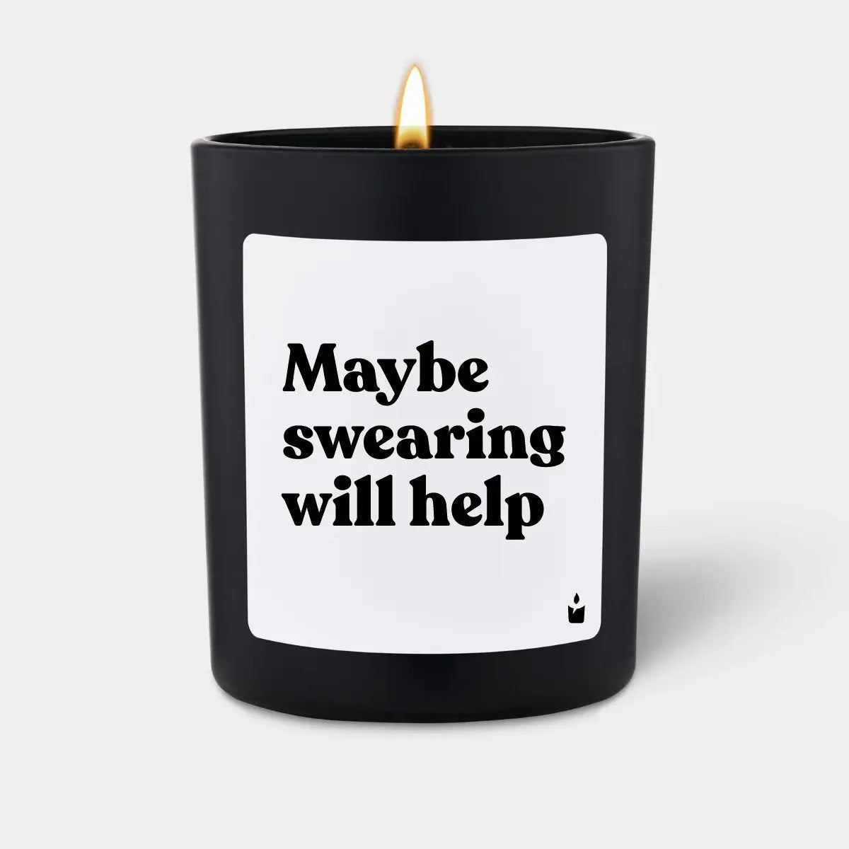 Duftkerze Schwarz Flowery Maybe swearing will help von ChattyCandles