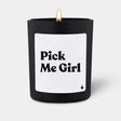Duftkerze Schwarz Woody Pick Me Girl von ChattyCandles