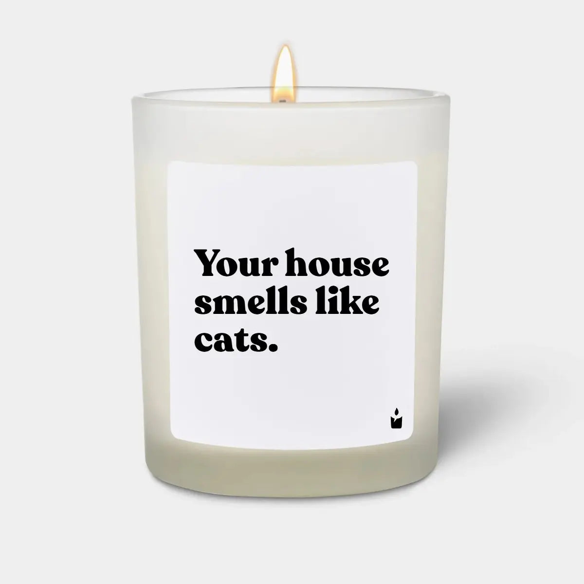 Duftkerze Weiss Flowery Your house smells like cats. von ChattyCandles