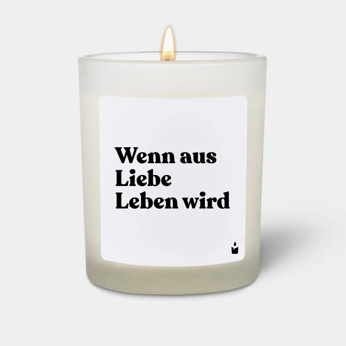 Duftkerze Weiss Flowery Wenn aus Liebe Leben wird von ChattyCandles