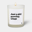 Duftkerze Weiss Woody Just a girl growing wings von ChattyCandles