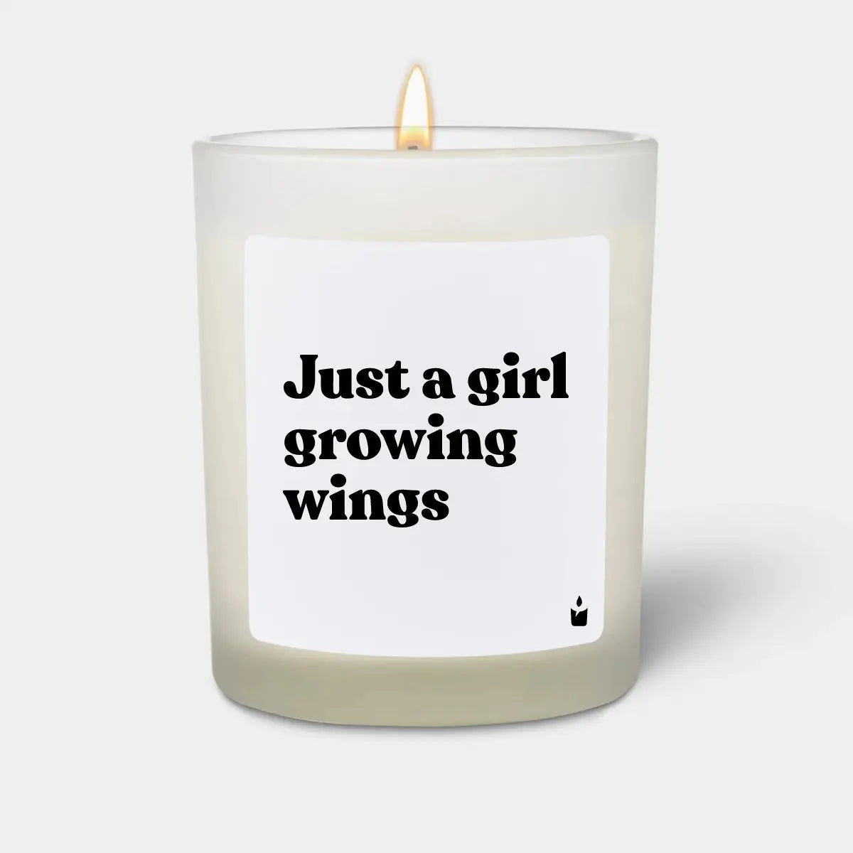 Duftkerze Weiss Woody Just a girl growing wings von ChattyCandles
