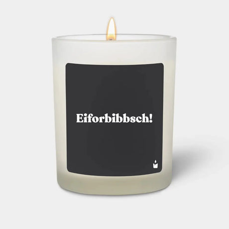 Duftkerze Weiss Woody Eiforbibbsch! von ChattyCandles
