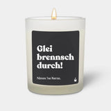 Duftkerze Weiss Woody Glei brennsch durch! von ChattyCandles