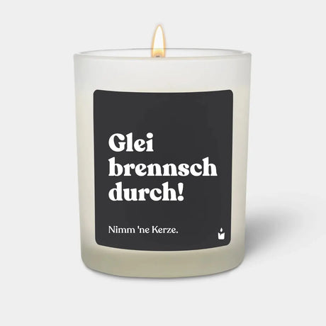Duftkerze Weiss Woody Glei brennsch durch! von ChattyCandles